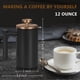 thumbnail image 5 of Prensa Francesa Para Café Negra Mini De 350 Ml De Acero Inoxidable, 5 of 7