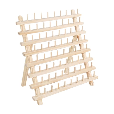 Bothyi - Estante Para Hilo De Coser Organizador De Soporte De Hilo De Madera Estable Para Herramienta De Tejer 80 Carrete