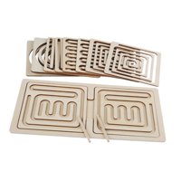 Magideal - Laberinto De Juguete Para Juego De Mesa, Tablero De Entrenamiento Con Control De Bolígrafo, Entrenamiento De Motor Fino Cerebral, Laberinto De Madera,