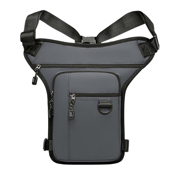 Bolsa de pierna, bolsa de muslo, organizador, de hombro, decoración, de cadera, riñonera para correr, pescar, actividades al libre, informal gris