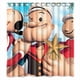 thumbnail image 1 of Cortina de ducha de Anime Popeye, juego de cortina de baño con ganchos, tamaño 66 x 72 pulgadas, 1 of 3