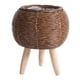 thumbnail image 1 of Cesta Tejida Soporte Para Plantas Con Patas Maceta Para Apartamento Sala De Estar Bola Marrón Oscuro, 1 of 5