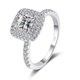 thumbnail image 3 of Anillo de Compromiso de Moissanita 1 Uds Corte Princesa Color D VVS1 Anillo de Diamante de Plata Esterlina S925 para Mujer Anillos de Boda de Moissanita para Mujer con Certificado, 3 of 7