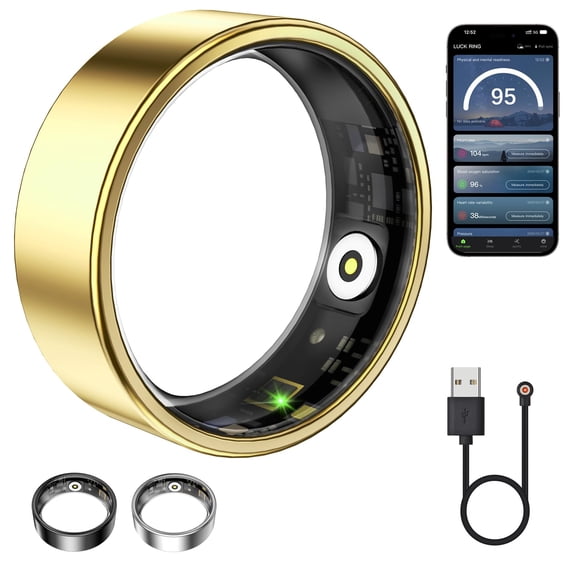 Anillo inteligente WNRTSA con monitor de actividad física, frecuencia cardíaca y sueño