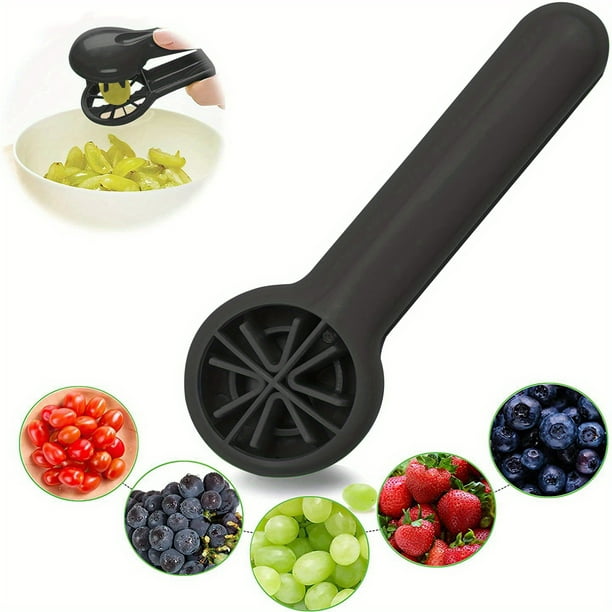 Get Creative in the Kitchen with our 1pc Grape Tomato Cherry Strawberry Cutter - No Blade, Green Multifunctional Vegetable and Fruit Cutter for Kids and Adults. Perfect Christmas Gift!