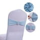 thumbnail image 1 of Xiao Hua Funda para Respaldo de Silla Azul Claro, Juego de 10 Piezas, 13.78 x 5.12 Pulgadas, Diseño de Moño Preatado con Hebilla de Plástico Duradera, Agregando Decoración a Banquetes de Boda y, 1 of 5