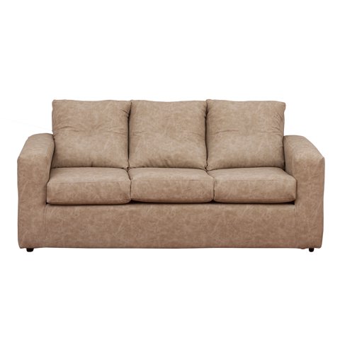 Muebles América - Sofá Emilia 3 Cuerpos Cuero Auris Beige