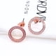 thumbnail image 2 of Aros Apegados Círculo Rose Gold, Cintillo Circonitas y Plata 925, 2 of 4