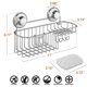 thumbnail image 2 of Cesta de ducha HASKO para champú con soporte para jabón y ganchos, 2 of 9
