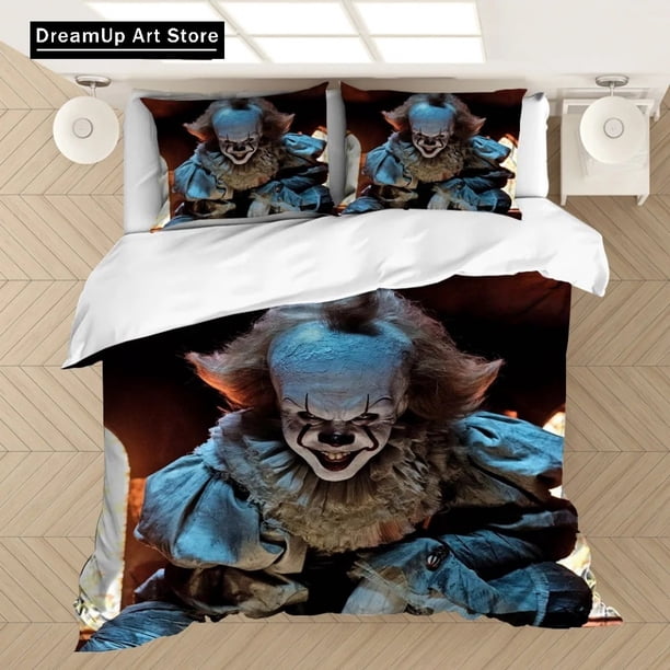 Pennywise-IT Bedding Set Duvet Covers Horror Movie Clown Series Bed Set Quilt Cover Boys Adult