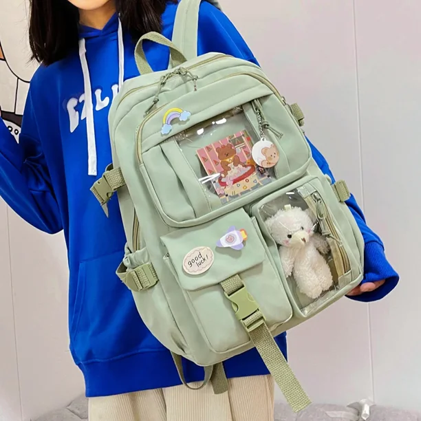 Kawaii Women Backpack Large Capacity Students School Bag For Teenager Girls Bookbag Laptop Rucksack Cute Female Travel Backpack