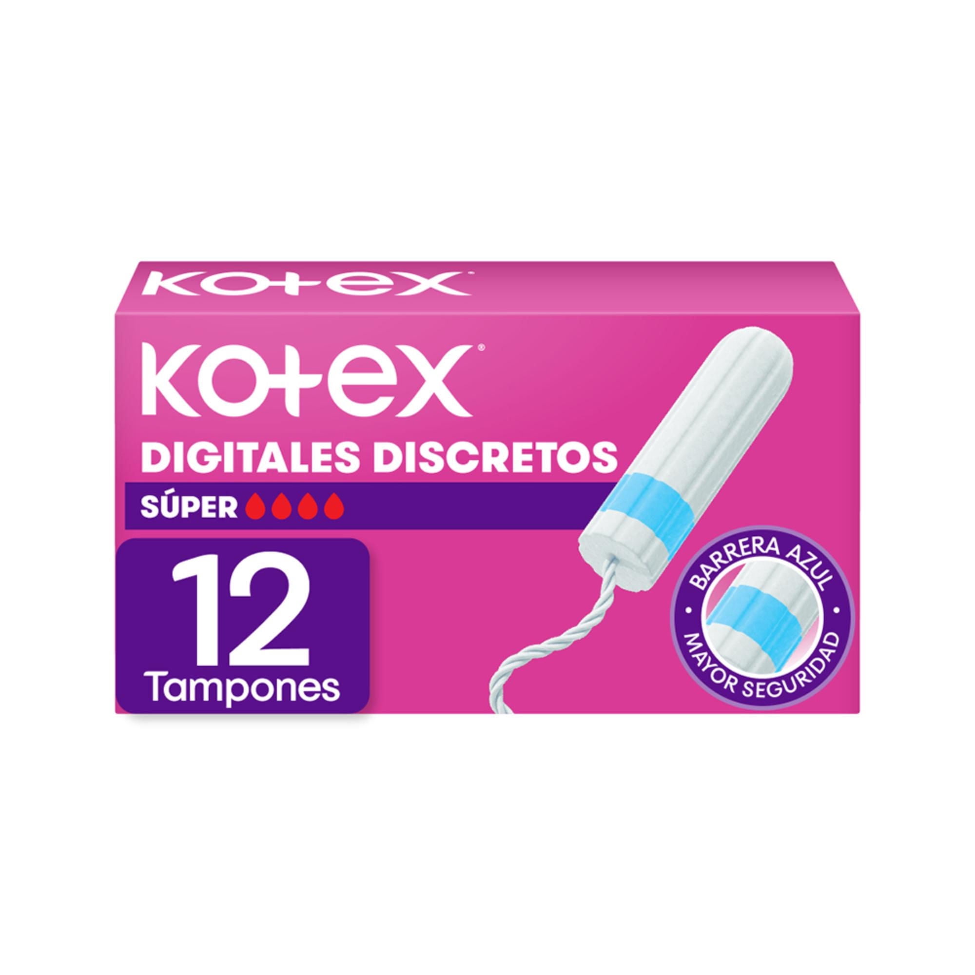 Tampones Kotex Digitales Discretos Súper