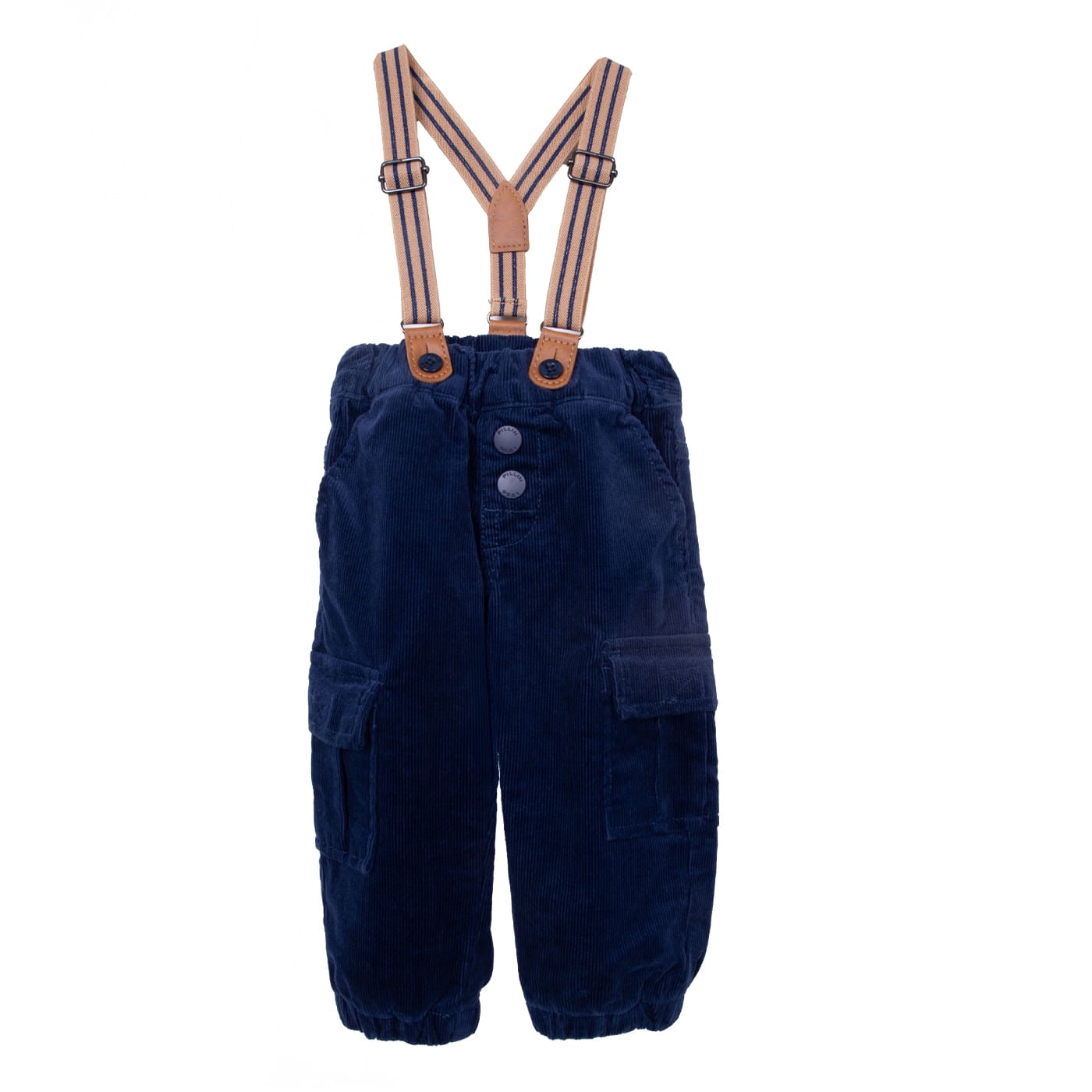 Pillin - Pantalón Bebé Niño Cotelé Con Suspensores Azul
