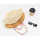 thumbnail image 5 of Sombrero de Paja con Cuentas de Madera Coloridas para Mujer INSPIRE CHIC, Empacable, Sombrero de Playa de Ala Ancha para Viajes y Fiestas Talla Única Caqui, 5 of 5