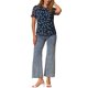 thumbnail image 2 of INSPIRE CHIC Blusas de Chifón para Mujer Mangas Cortas Camisa de Trabajo Floral Tops Azul Oscuro XS, 2 of 6