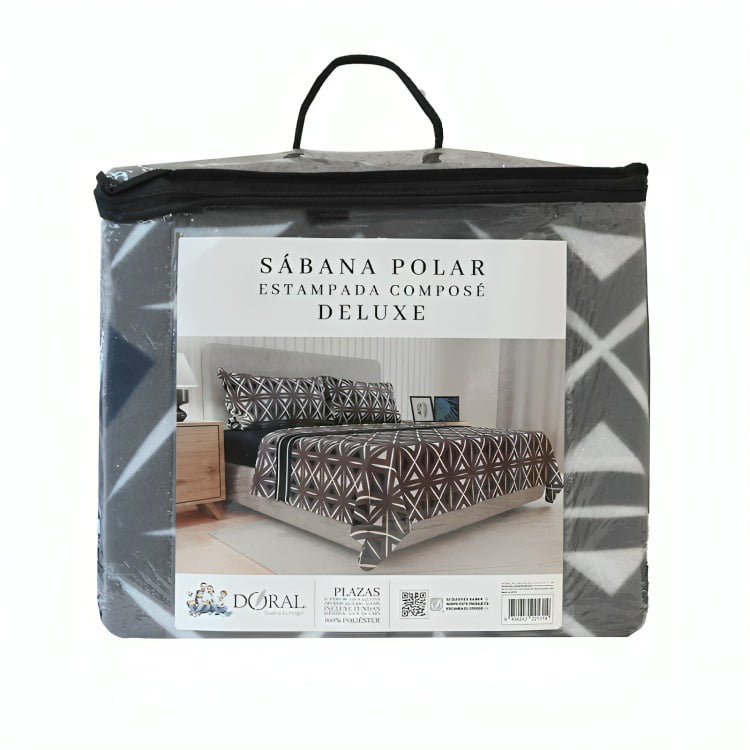 Sábanas De Polar Composé King / Ramas Blanco Azul – Doral