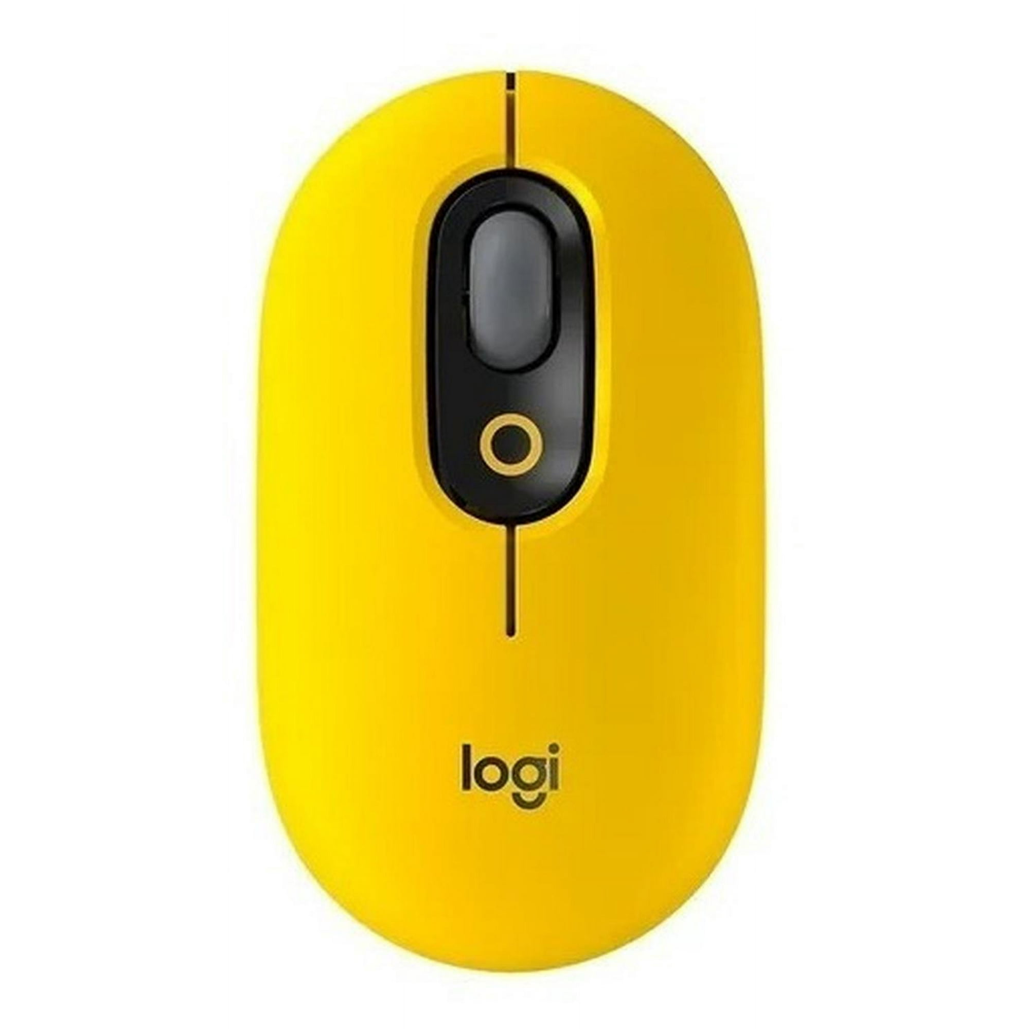 Mouse Bluetooth Logitech Pop Yellow/black Emojis Amarillo