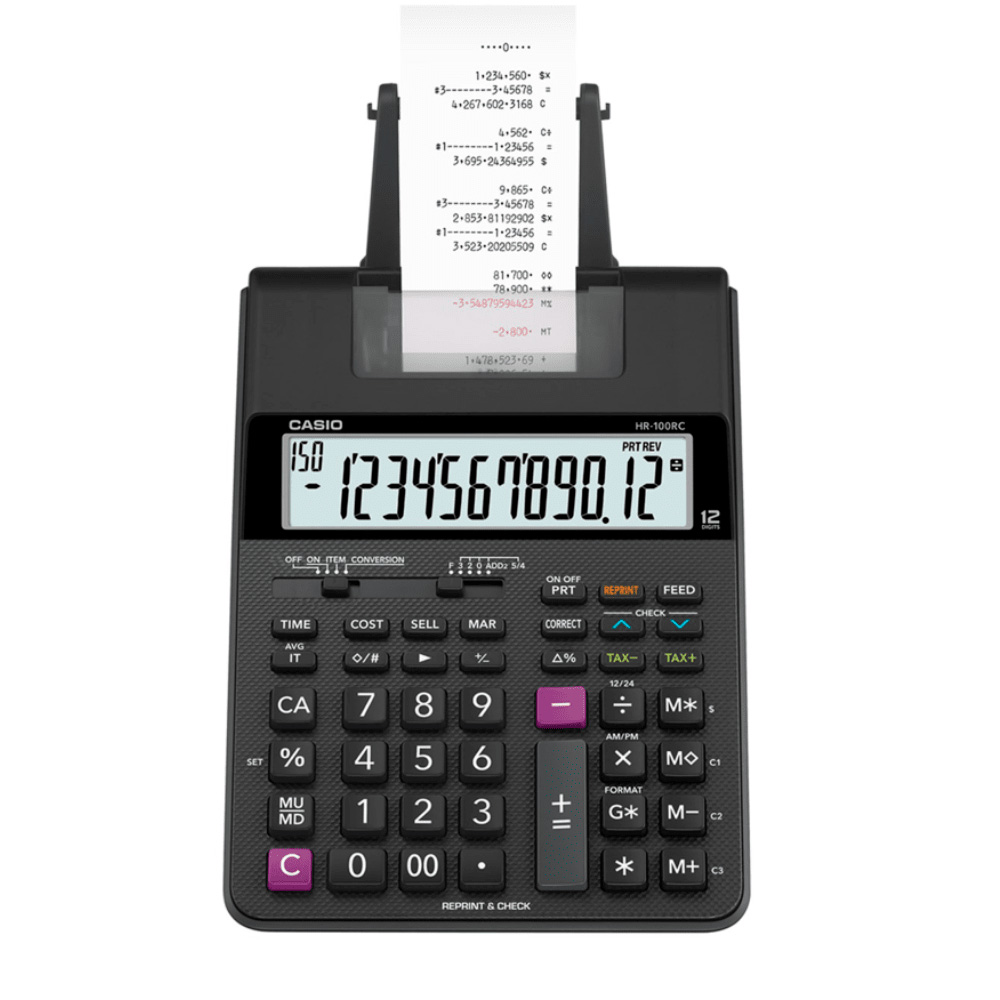 Casio - Calculadora Sumadora Con Impresión Hr100Rc