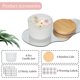 thumbnail image 3 of Tarro CONNOO pack de 8 unidades 355 ml vidrio esmerilado con tapa de bambú, 3 of 7