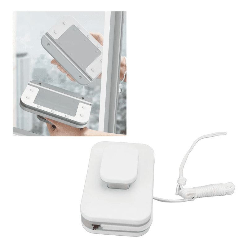 Genérico - Limpiador De Ventanas Magnético De Doble Cara, Mango Grande