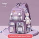 thumbnail image 3 of Preppy School Bag Student Backpack Nylon Cute Girl Backpack Badge Pendant Travel Bag, 3 of 3
