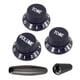 thumbnail image 1 of 3 Piezas De Perillas De Control De Tapa De Mango De Balancín único Para Guitarra, Accesorios De Guitarra DIY, Blanco Y Negro, 1 of 3