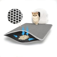 Xusx111 - Cat Litter Mat Doble Capa Impermeable A Prueba De Orina Trapping Mat Pequeña Alfombra De La Caja De La Basura Del Gato (Gris, 30X30 Pulgadas De 1)