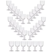Set 30 Copas Vino Talladas 360Ml Lisa Allegra De Vidrio