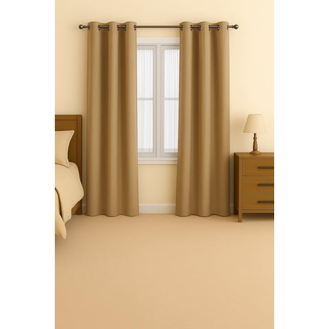 Clems - Pack 2 Cortina Engomada Termica 100% Blackout 140X225 Dorado 140X225