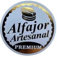 Genérico - Sticker Alfajor Blanco Dorado 38Mm 100Un Blanco