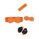 thumbnail image 2 of INSPIRE CHIC Cinturón elástico de cuero sintético con hebilla entrelazada en forma de 8 para dama, ajuste de cintura: 37"/93.5cm-49"/124cm Naranja, 2 of 7