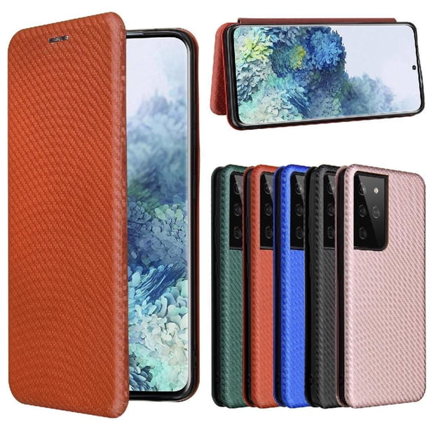 Funda Flip para FOXDOCK Samsung Galaxy S21 Ultra - Funda magnética de negocios, funda protectora delgada