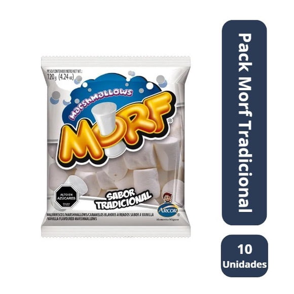 Pack 10 Marshmallows Tradicional Morf 120gr