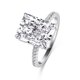 thumbnail image 1 of Anillo de Aniversario y Boda con Halo Oculto de 5 Quilates, CZ Hielo Triturado Corte Radiante, Anillos de Compromiso, Anillo de Promesa de Plata Esterlina 925 para Mujer, Su Esposa, Novia, Talla 5-9, 1 of 7