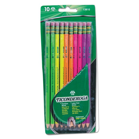 Lápices Ticonderoga 13810 HB Preafilados Paquete de 10