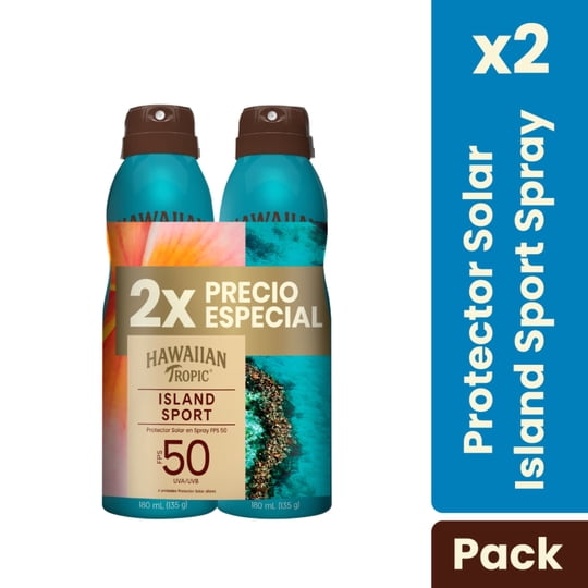 Protector Solar Hawaiian Tropic Island Sport Pack X2