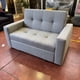 thumbnail image 3 of Sofá Cama Supreme Plaza y Media Lino Gris Claro con Puffs y Respaldo Reclinable, 3 of 4