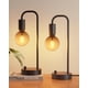 thumbnail image 1 of Lámpara de mesa industrial de metal negro ONEWISH, juego de 2, 120 V, 1 of 7