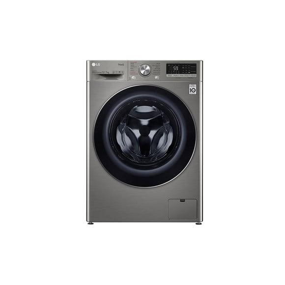 Lavadora Secadora LG 12 Kg 7 Kg Carga Frontal WD12VVC4S6C AI DD gris oscuro