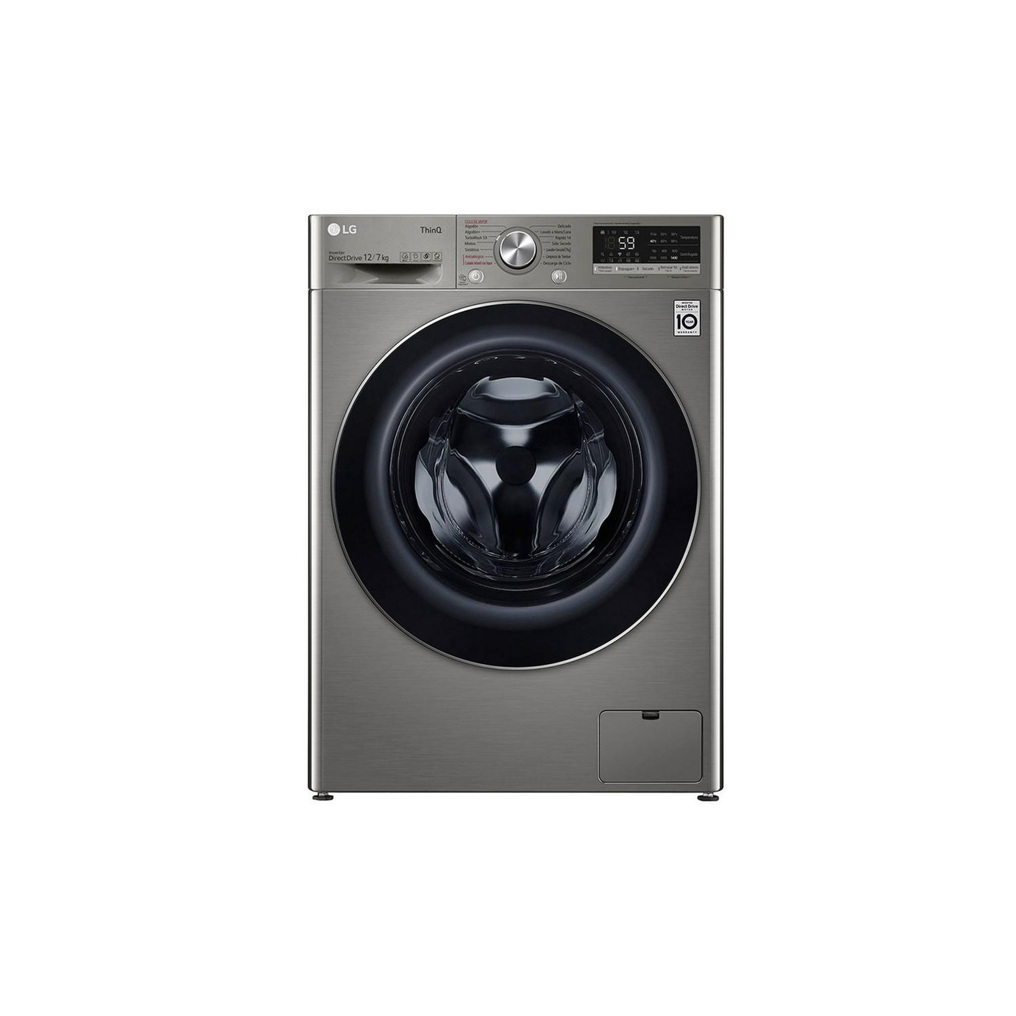 Lavadora Secadora Lg 12 Kg 7 Kg Carga Frontal Wd12vvc4s6c Ai Dd Gris Oscuro