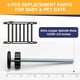 thumbnail image 3 of Eje de Portón FLYQUEE Pack de 4 – 8 mm – 13 cm – Negro, 3 of 7