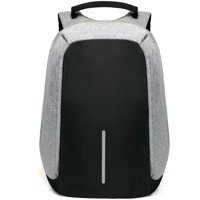 Puntostore - Mochila Antirrobo Impermeable Usb Color Gris - Ps