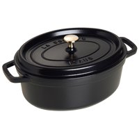 Hierro Fundido Ovalado Cocotte Staub De 4,25 L/5,6 Kg, Esmaltado Negro Mate