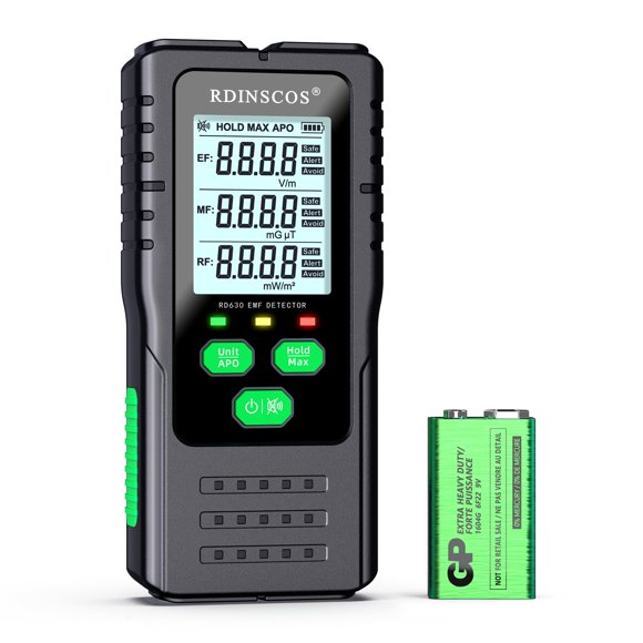 El detector EMF RDINSCOS RD630W detecta 3 tipos de radiación electromagnética