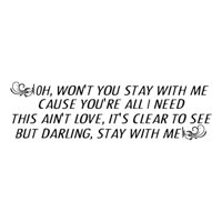 Rienda Libre Graphics - Decomural Stay With Me Sam Smith Song Lyrics Ws-34101