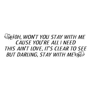 Rienda Libre Graphics - Decomural Stay With Me Sam Smith Song Lyrics Ws-34101