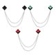 thumbnail image 1 of Uxcell Gem Chain Brooch Pins, 3 piezas de alfileres de cadena colgante, alfiler de traje, borla, insignia de cristal cuadrado, alfileres de solapa para camisas de mujeres y hombres, esmoquin, bufanda, 1 of 7