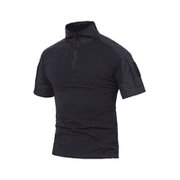 Genérico - Polera Táctica Manga Corta Para Airsoft Militar, Color Negro, Talla L