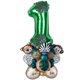 thumbnail image 1 of Jungle Animal Number Globos Jungle Themed Tiger Zebra Monkey Para Suministros 1 A?o De Edad, 1 of 5