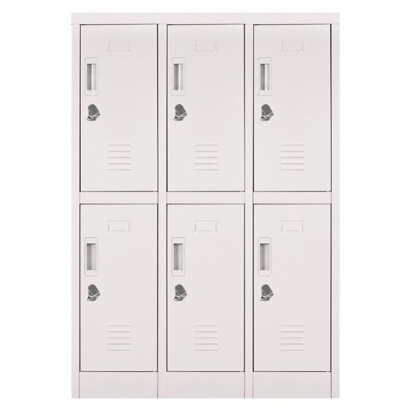 Locker P0214 Metalico 6 Puertas Gris
